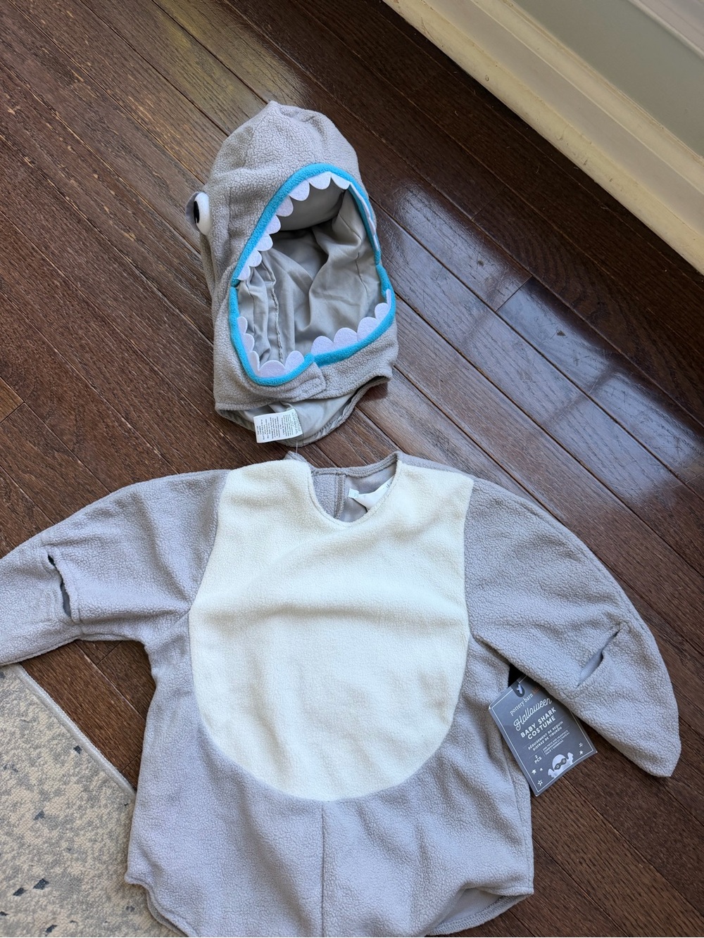 Pottery Barn Kids Gray Shark baby Costume 12-24 months